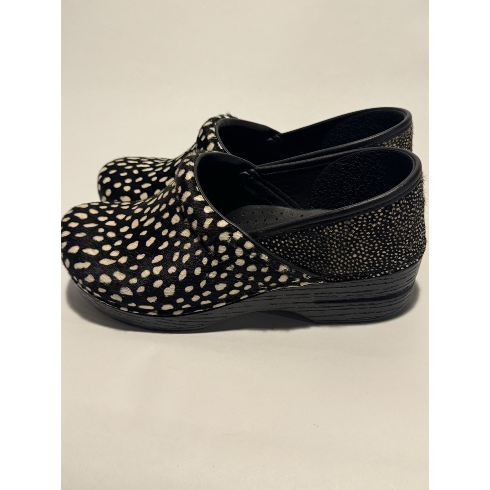 Dansko Womens Professional Haircalf Spotted Leather Clogs Shoes 40